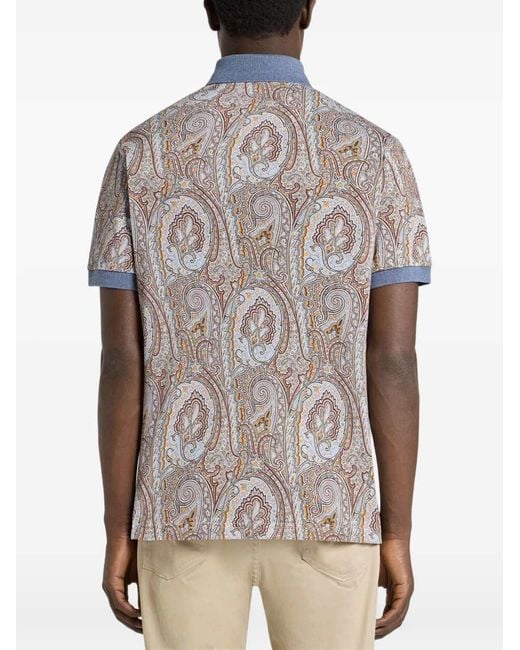 Etro Multicolor Piqué Polo for men