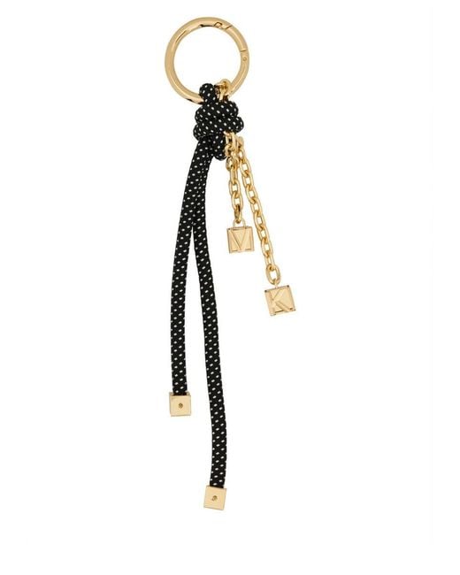 MICHAEL Michael Kors White Keychain Charm With Logo