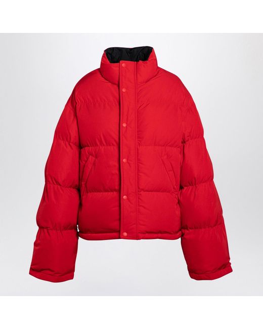 Balenciaga Red Reversible Down Jacket