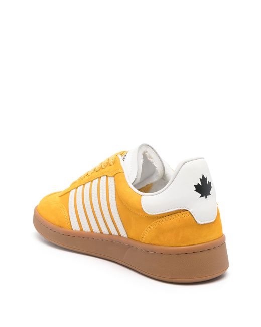 DSquared² Orange Boxer-Ledersneaker