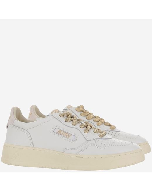 Autry White Lace Up Sneakers