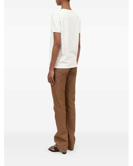 MM6 by Maison Margiela White Margie Printed T Shirt