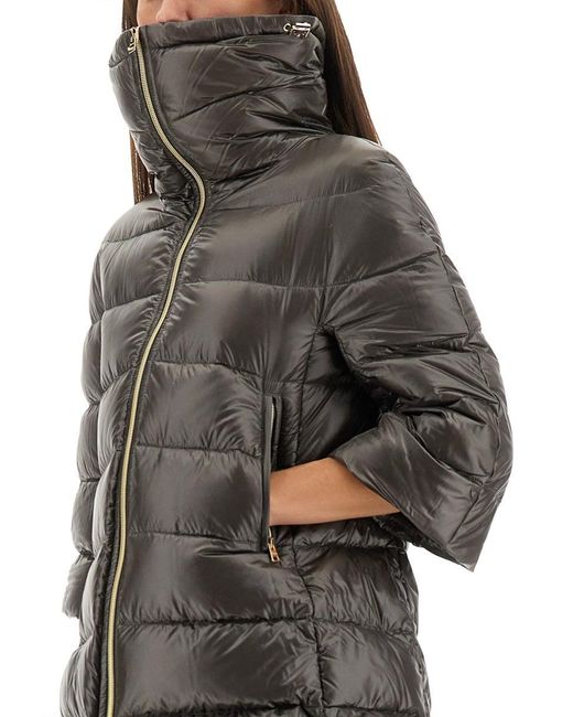 Herno Gray A-Shape Cleofe Jacket