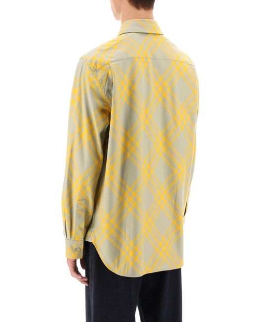 Chemise en flanelle à carreaux Burberry pour homme en coloris Yellow