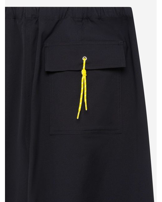 Autry Blue Nylon Pants With Logo