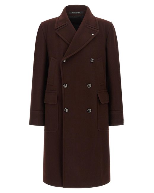 Tagliatore Brown 'Sherry' Coat for men