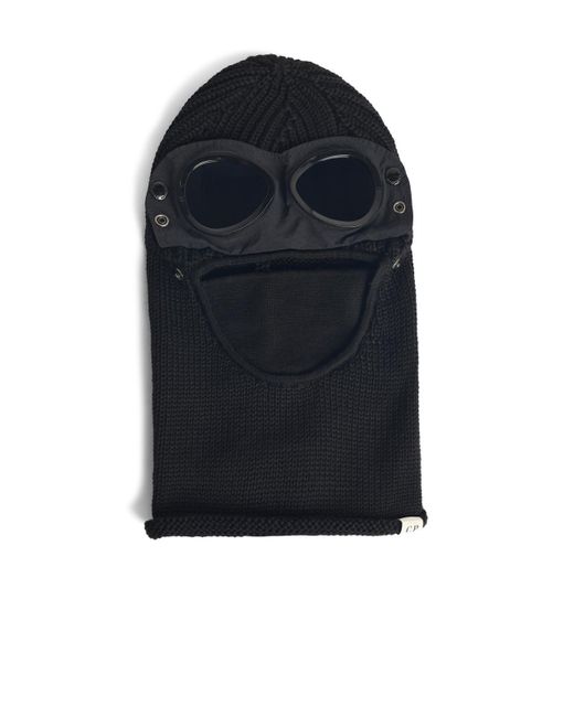 C P Company C.p. Bedrijf 'lens' Black Wool Balaclava in het Blue voor heren