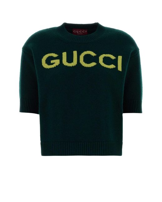 Gucci Green Bottle Wool Sweater