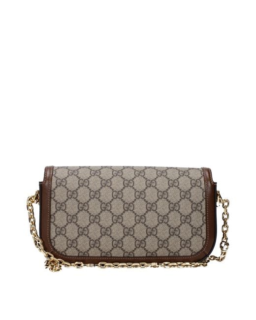 Gucci Metallic Borse A Mano Horsebit 1955 Donna Tessuto/Ebano