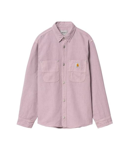 Carhartt Pink Camicia Walter Jac Lilla