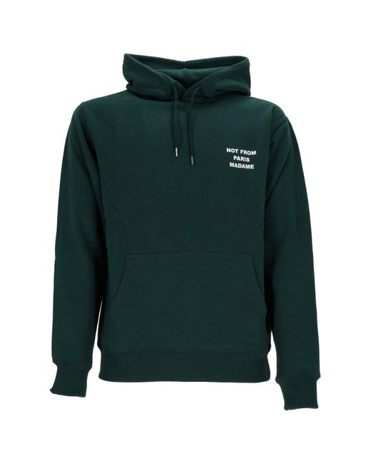 Drole de Monsieur Green Dark Bold Slogan Hoodie
