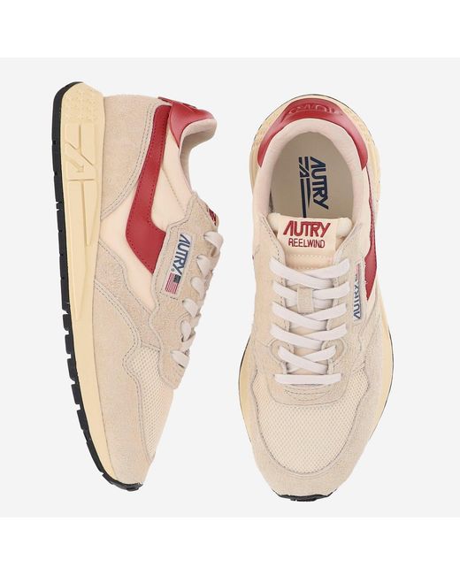 Autry Reelwind Low-Sneaker aus Nylon und Wildleder in Pink für Herren