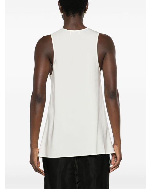 Lemaire White Bias Cut Tank Top for men
