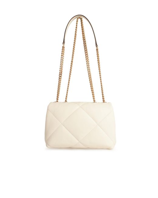 Tory Burch Natural 'Diamond' White Lear Crossbody Tasche