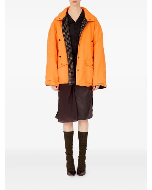 Maison Margiela Orange Snap-Button Jacket