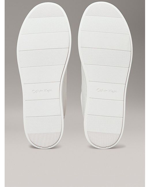 Calvin Klein Leder -Turnschuhe in White für Herren