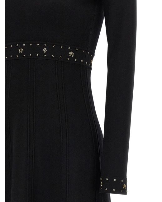 Vestido de diamantes de dianos gemelos Twinset de color Black