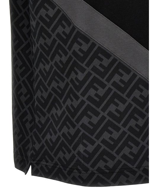 Fendi Black ' diagonal' T -Shirt
