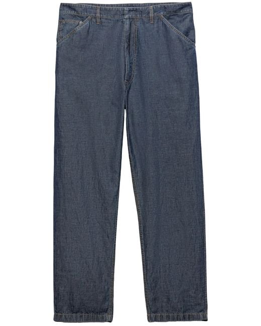 Prada Blue Chambray Pants for men