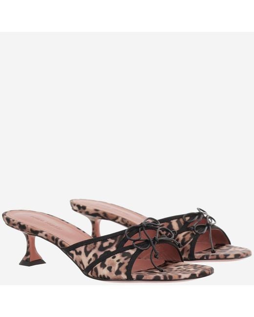 AMINA MUADDI Brown Eleonora Silk Sandals