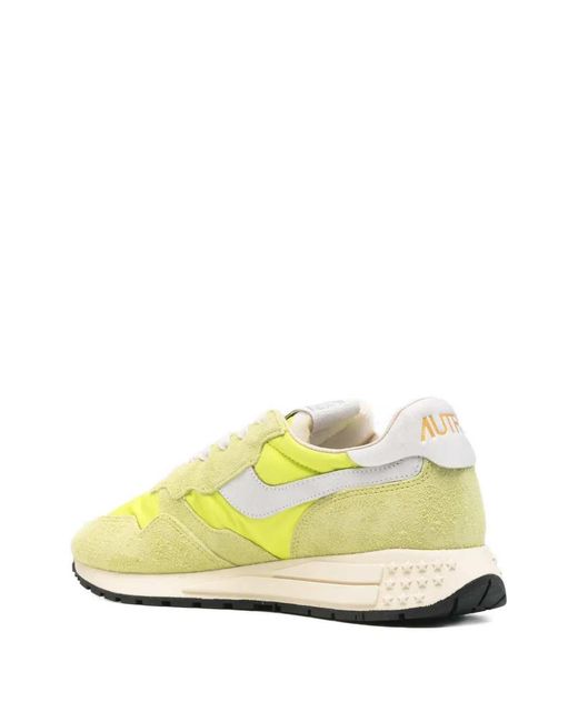 Autry Yellow Sneakers With Logo Patch