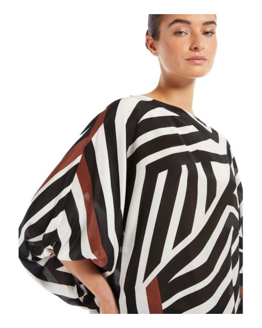 Max Mara Black Beachwear Camino Cocoa Blouse