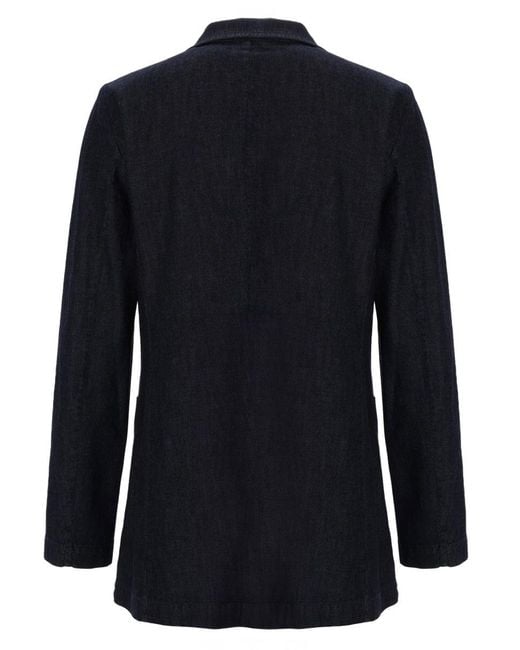 Aspesi Blue Single-Breasted Jacket Cotton