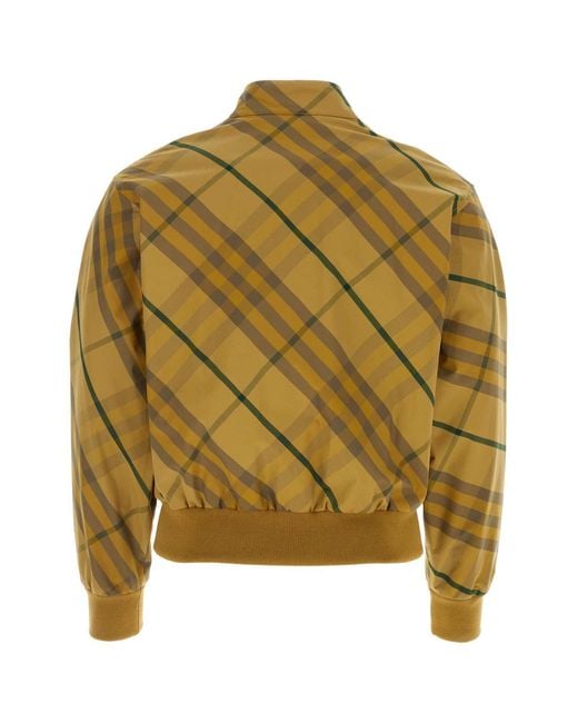 Burberry Green Check Print Jacket for men