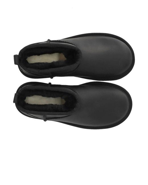 Ugg Black Classic Ultra Mini Leather Boot