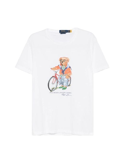 Polo Ralph Lauren White Short Sleeves Summer Bear T-Shirt