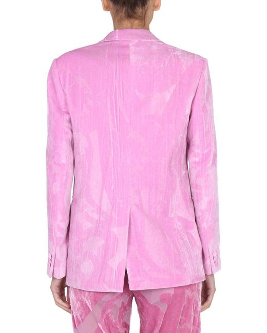 Etro Pink Maxi Paisley Patterned Jacket