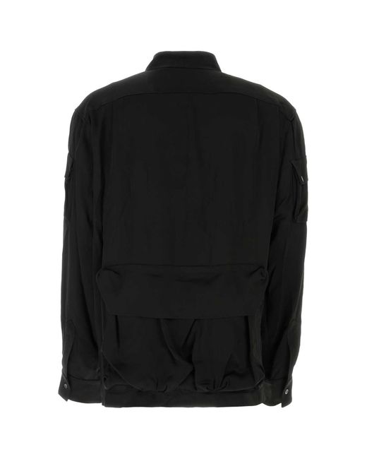 BOTTER Black Satin Shirt for men