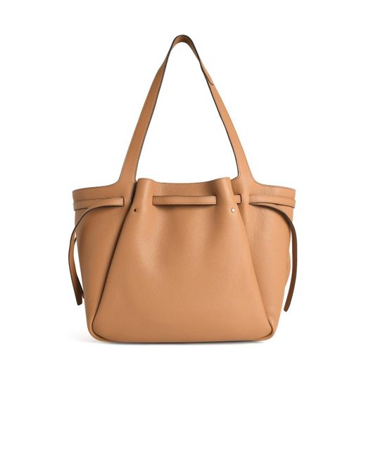 Tory Burch Natural 'Shopping Romy' 'Tiramisu' Beige Lear Tasche