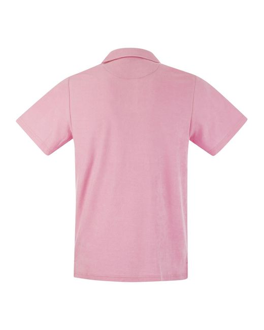 Mc2 Saint Barth Pink Jeremy Cotton Terry Polo Shirt