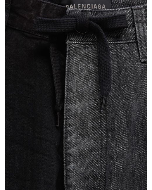 Balenciaga Black Fifty-Fifty Denim Jeans