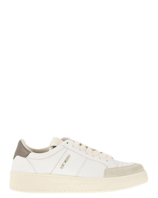 SAINT SNEAKERS Sail Leather And Suede Trainers in het White voor heren