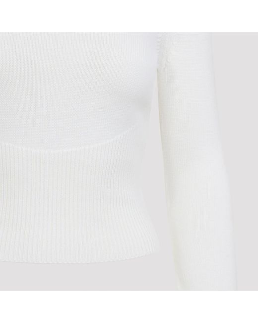 Alaïa White Hooded Pullover
