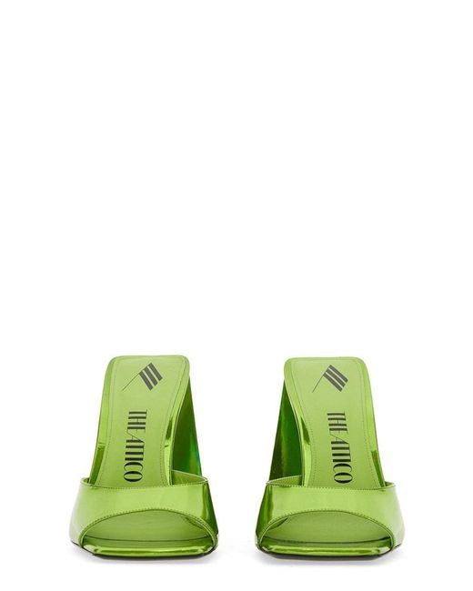 The Attico Green Elevated Flat Devon Sandals