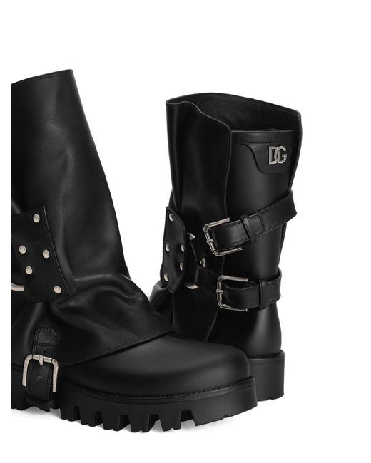 Dolce & Gabbana Black Dolce & Gabbana 'Bernini' Ankle Boots