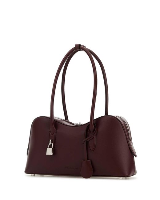Stella McCartney Purple Burgundy Synthetic Leather Ryder Medium Shoulder Bag