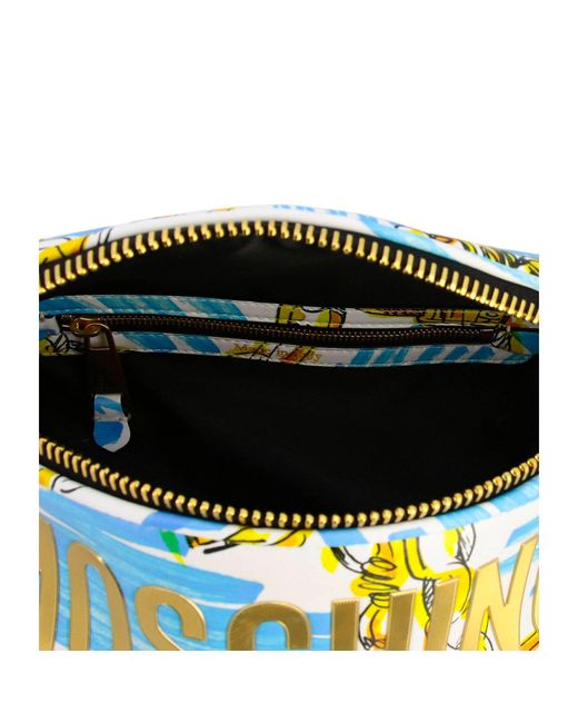 Moschino Blue Brushstroke Belt Bag