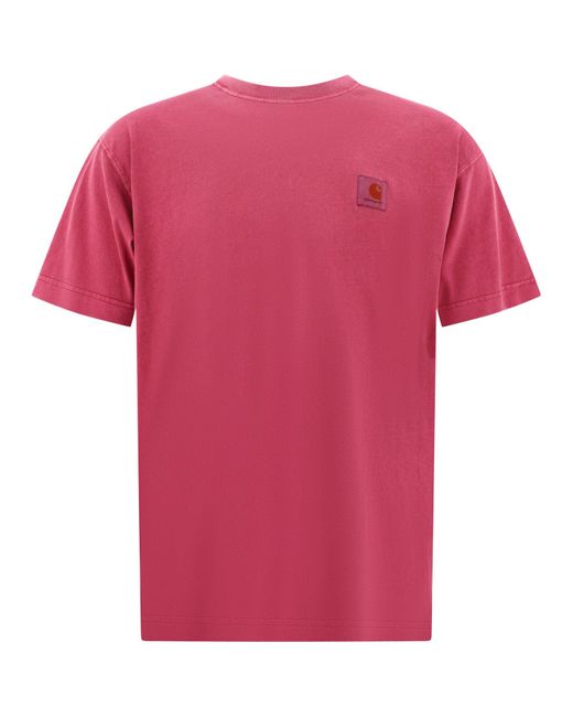 Carhartt "nelson" T -shirt in het Pink voor heren