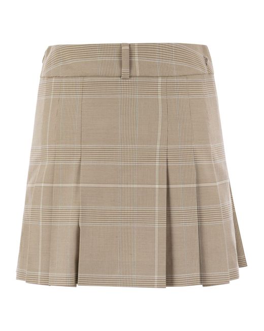 Dondup Natural Prince Of Wales Mini Skirt