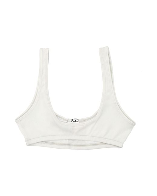DIESEL White Ribbed Florence Bralette