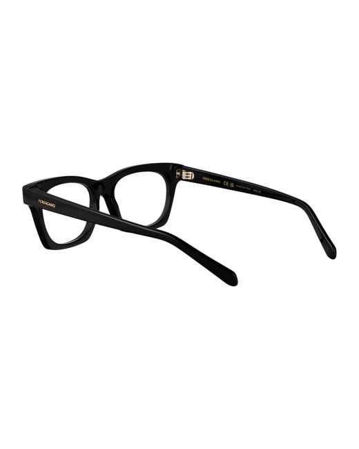 Ferragamo Black Rectangular Optical Sf3025 001