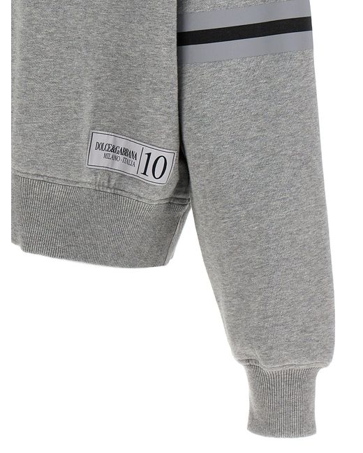 Sudadera De Algodón Con Logotipo Dolce & Gabbana de hombre de color Gray