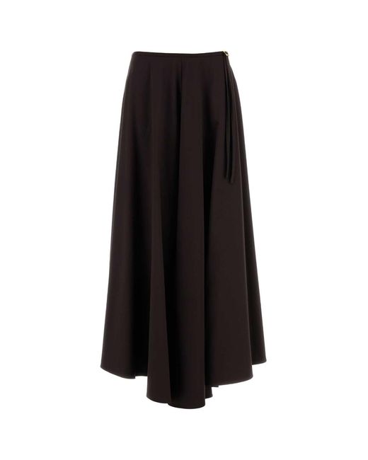 Agnona Black High Low Circle Skirt
