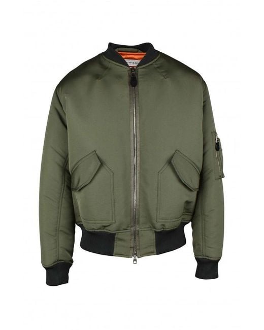 McQueen Green Bomber Jacket for men