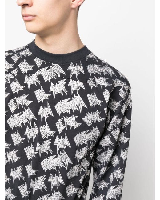 ERL Green Printed Longsleeve Tshirt Knit Clothing