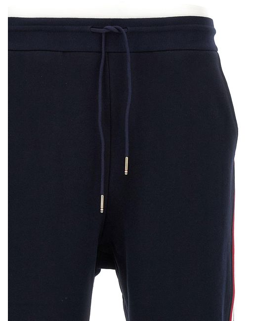 Thom Browne 'classic Loopback Stripe' joggers in het Blue voor heren
